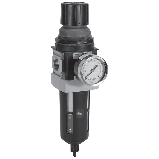 Wilkerson B28 Series Modular Filter/Regulator, Port Sizes 3/8, 1/2, 3/4; Flows to 235 SCFM